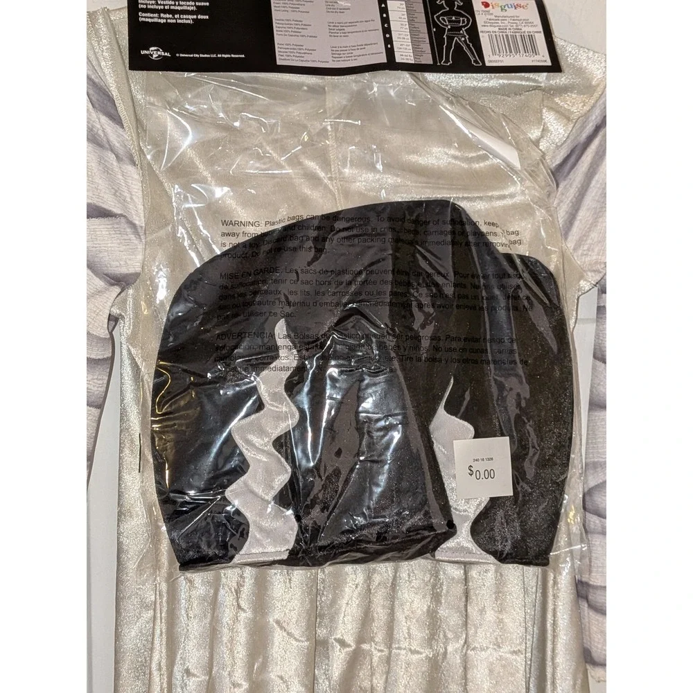 Universal Monsters Bride of Frankenstein Costume Halloween Child Size S 4-6X NEW